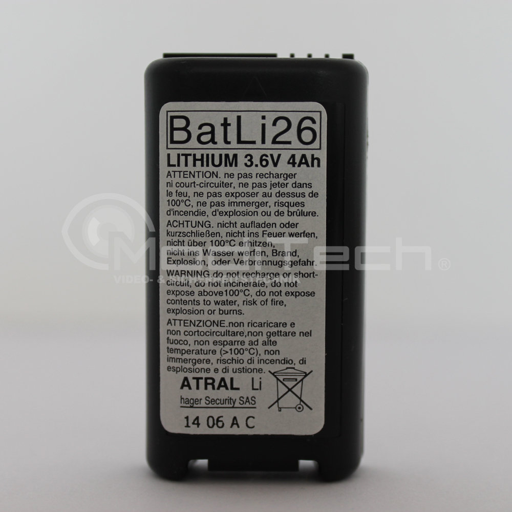 BATLI26 - Lithium-Batterie 3,6 V / 4 Ah - Original Daitem Atral