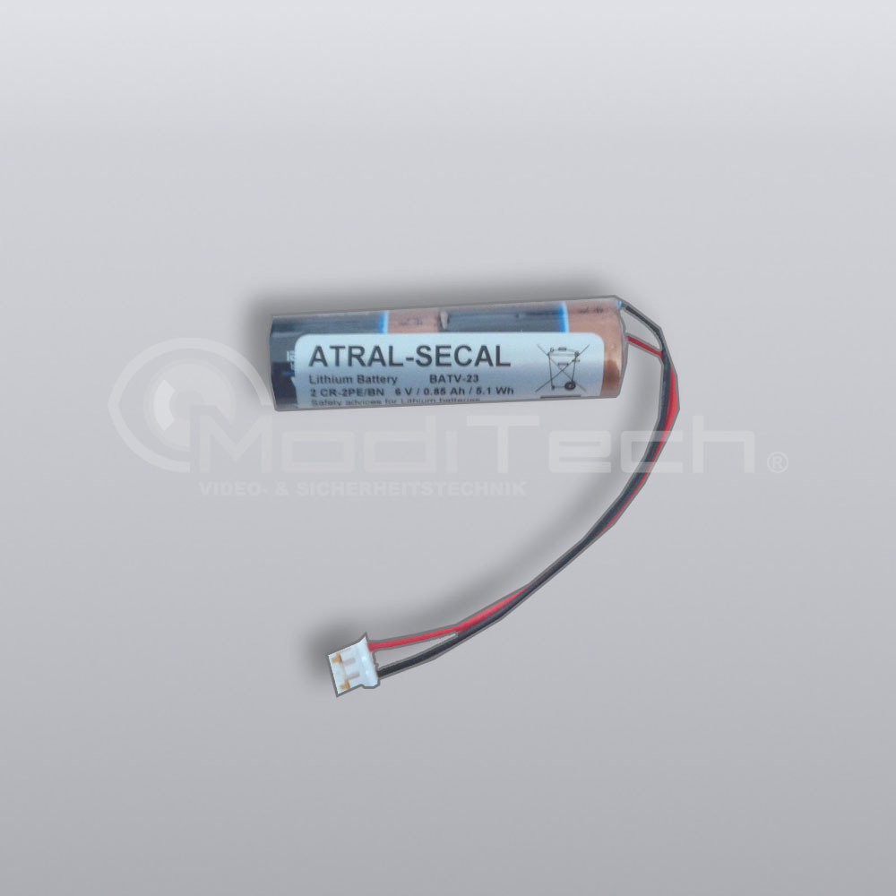 BATV23 - Lithium-Batterie 6 V / 0,9 Ah - Original Daitem Atral