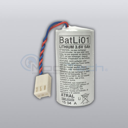 BATLI01 - Lithium-Batterie 3,6 V / 5 Ah - Original Daitem Atral