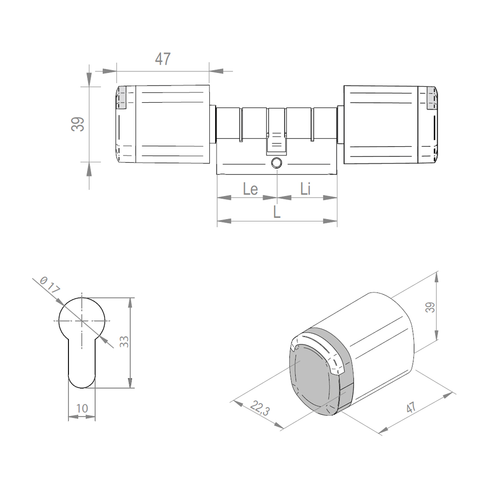SALTO - XS4 Neo Doppelzylinder - Konfigurator