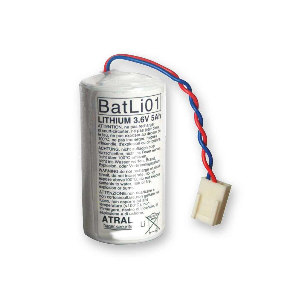 BATLI01 - Lithium-Batterie 3,6 V / 5 Ah - Original Daitem Atral